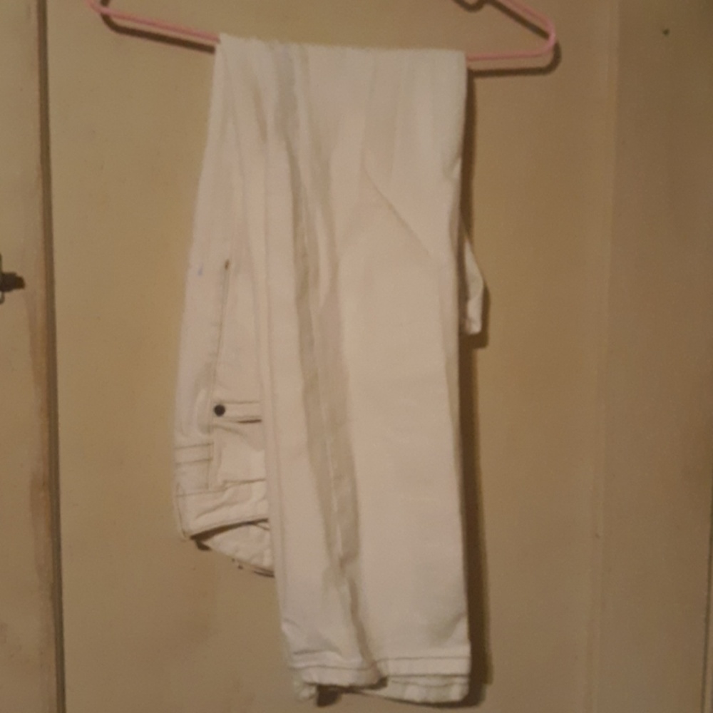 White bootcut jeans